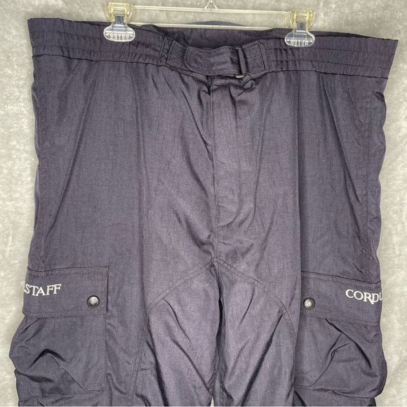 Belstaff Men’s Black Cordura Nylon Waterproof Biker Cargo Pants Zip Boot Hem XL - Picture 3 of 15